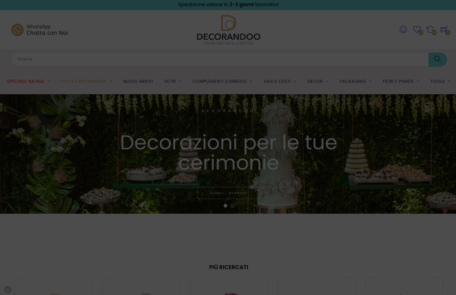 Ecommerce decorazioni per la casa