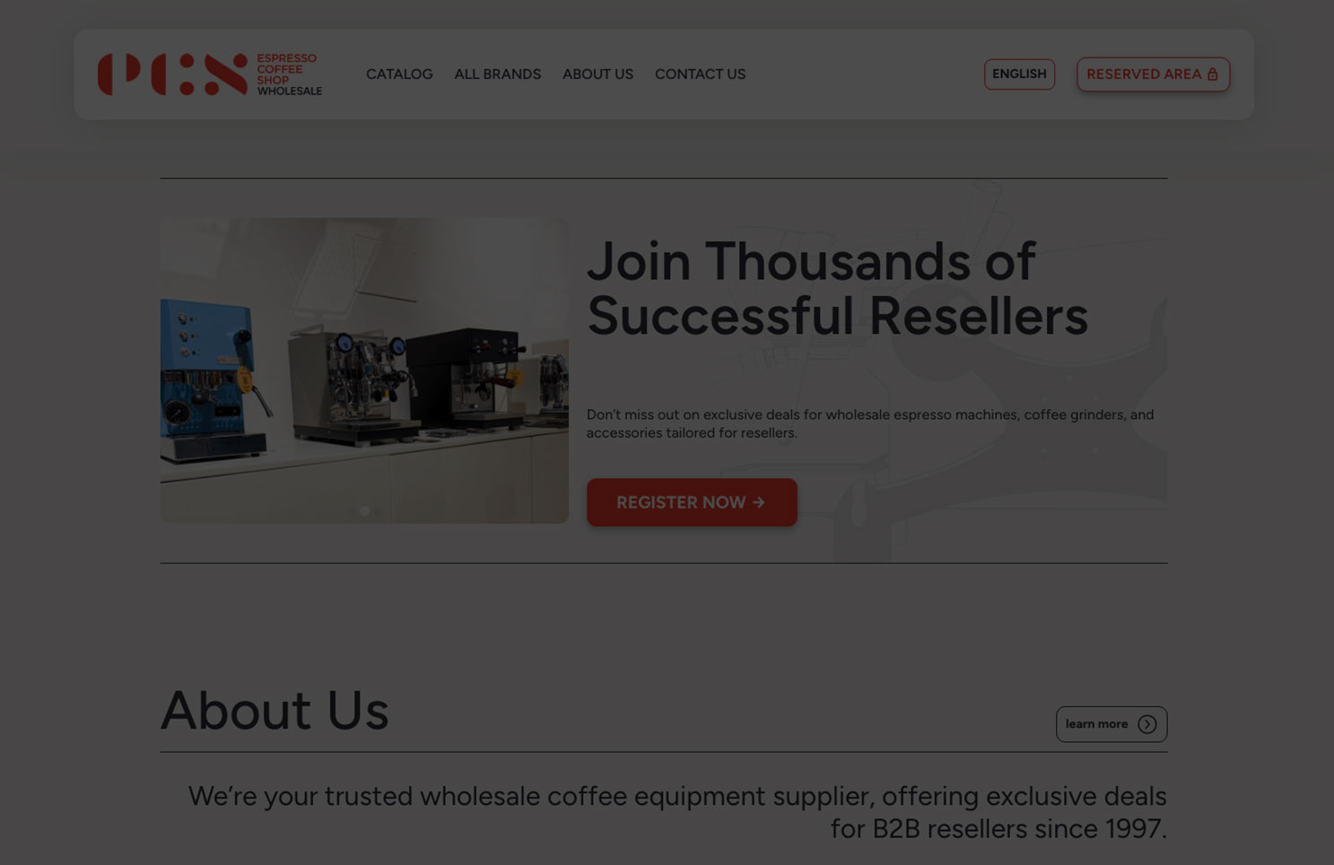 Ecommerce b2b macchine caffe