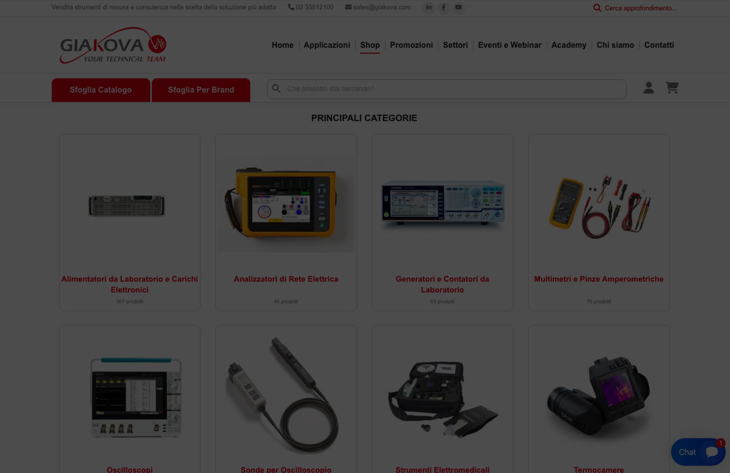 Ecommerce b2b attrezzature professionali