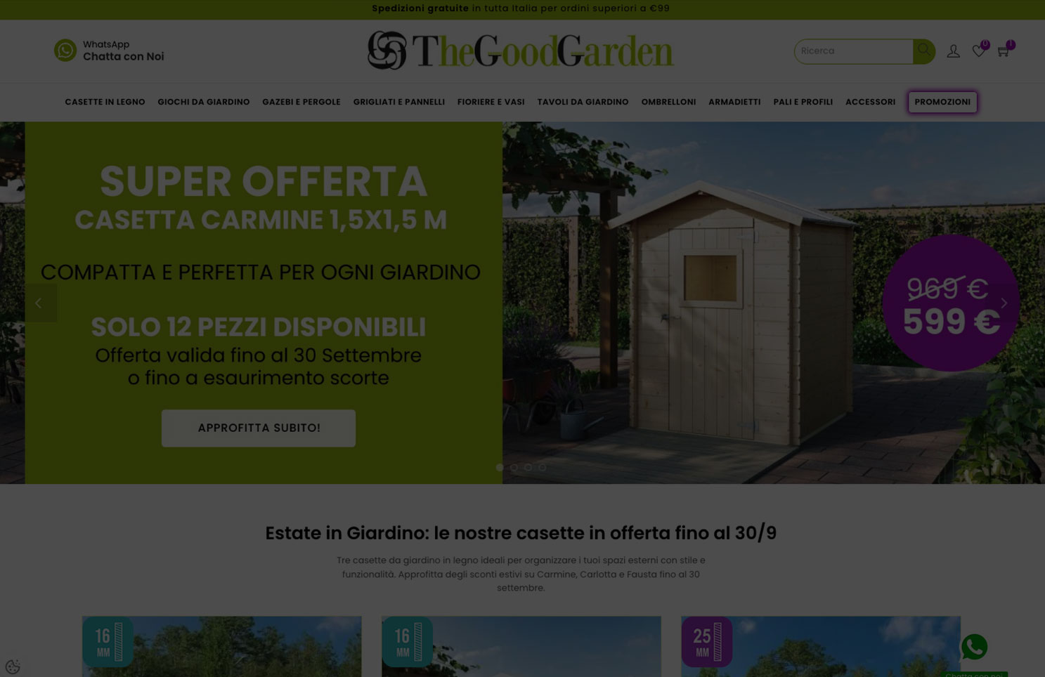 Ecommerce casette in legno